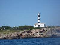 Leuchtturm Porto Colom  Meerseite